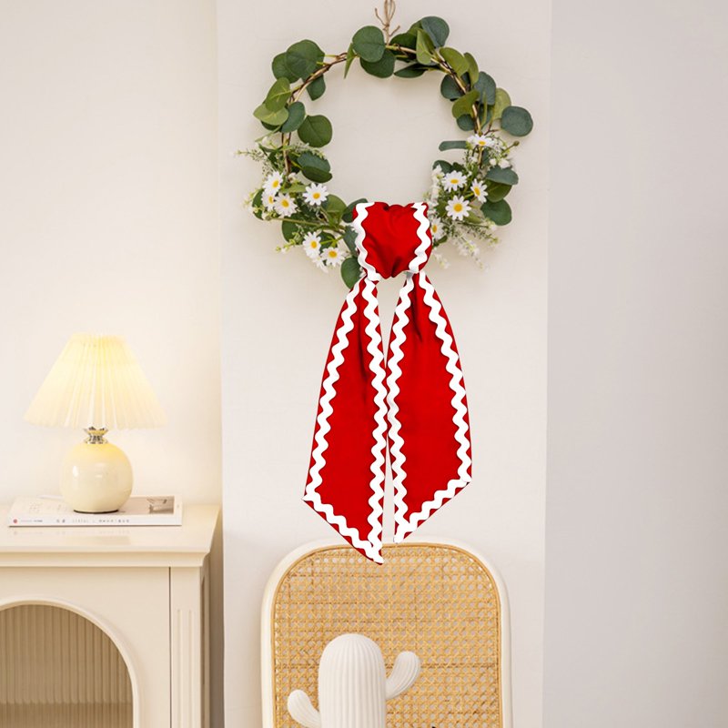 Decorative Wreath Sash Ribbon for Front Door Weddings and Holidays