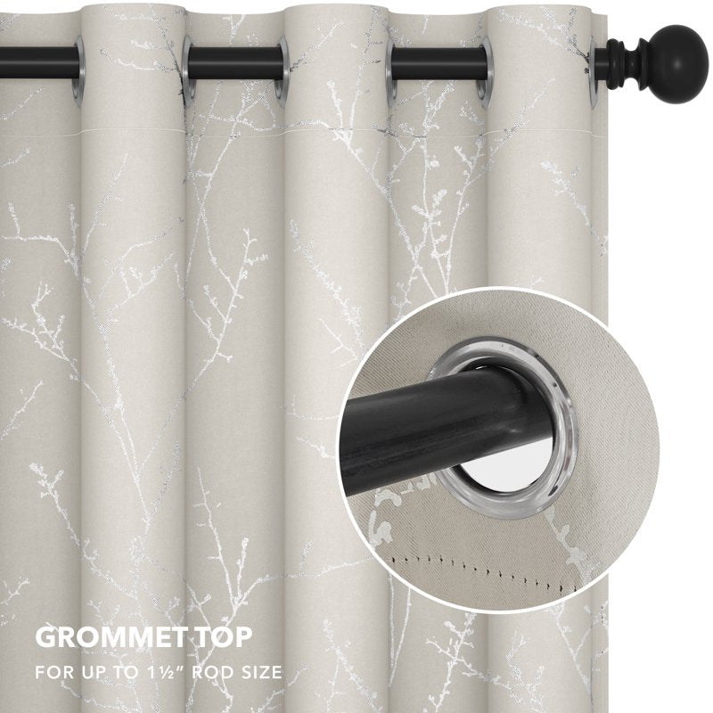 Blackout Curtains with Thermal Insulation - Light Beige, Room Darkening Drapes, Various Sizes & Patterns