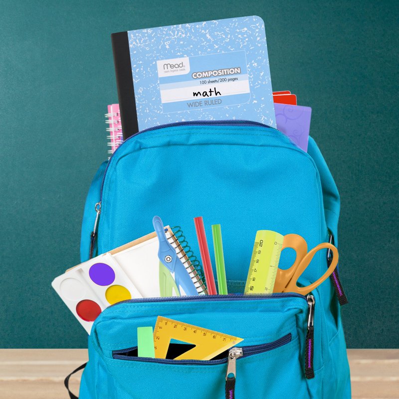 Color Composition Book Wide Ruled 100 Sheets - 7.5 x 9.34 Inches, 6 Pack