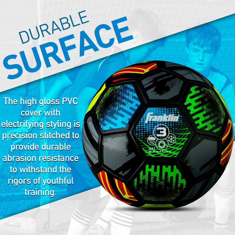 Mystic Kids Size 3 Soccer Ball with Pump - Soft Cover, Great for Toddlers