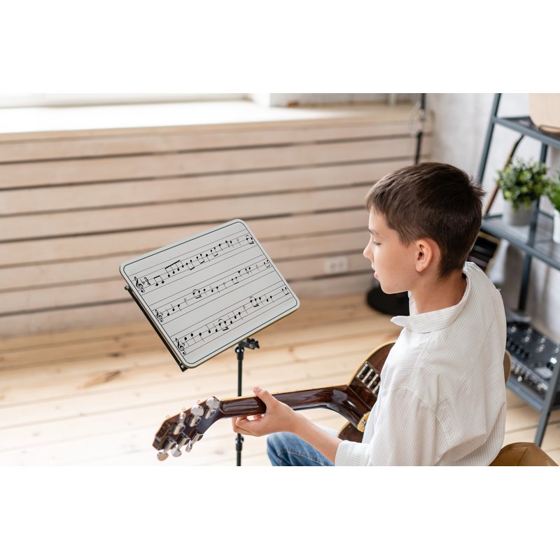 Music Staff Whiteboard - Double-Sided Dry Erase Board for Music Practice 9x12