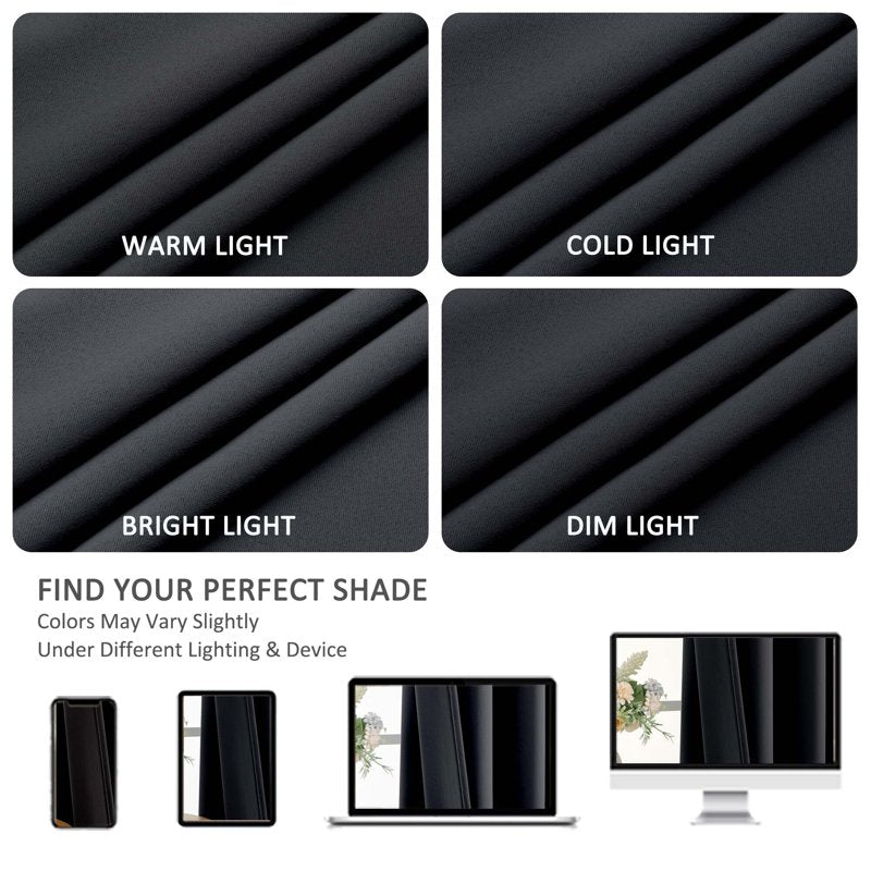 Thermal Insulated Blackout Curtains for Window Privacy & Noise Reduction