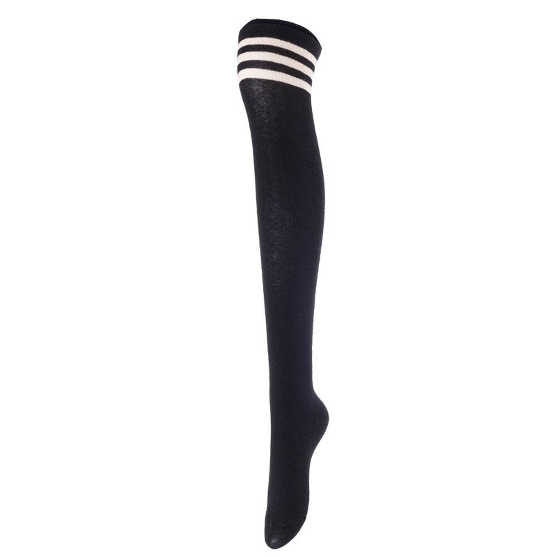 Over Knee High Cotton Boot Socks Pack of 5 - Casual Thigh High Stockings for Women & Teens