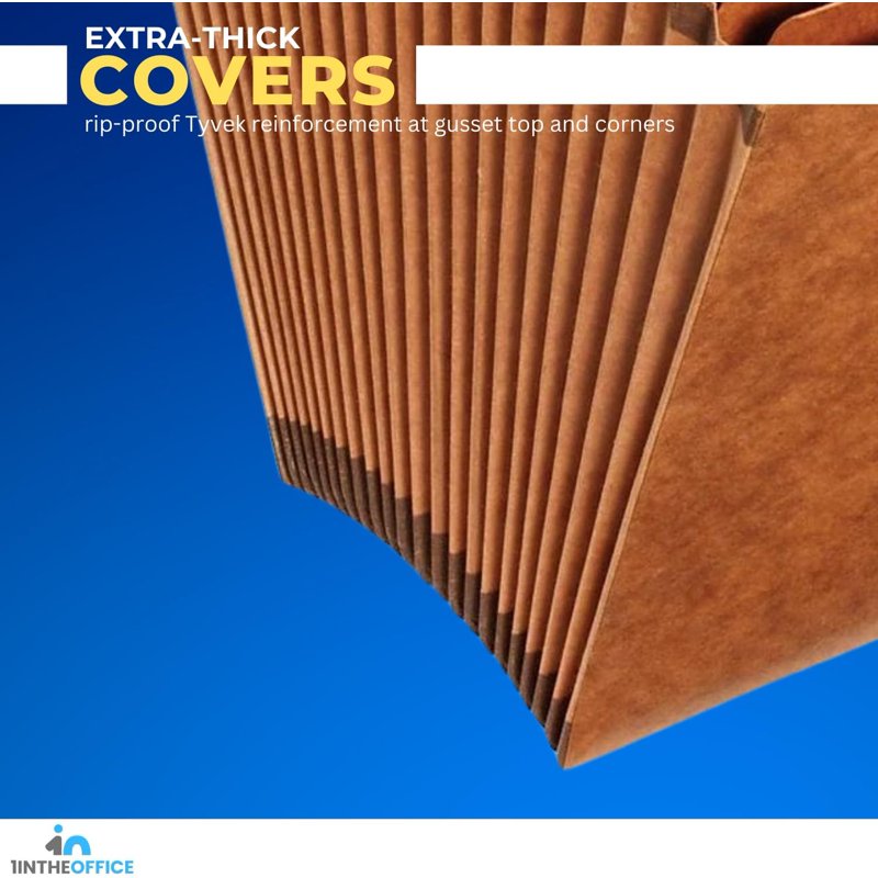 Expanding File Folder Organizer A-Z Legal Size Brown - Heavy Duty Document Storage