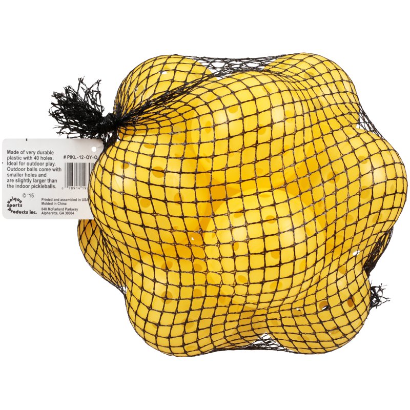 Tourna Strike Outdoor Pickleballs – 12 Pack in Mesh Bag