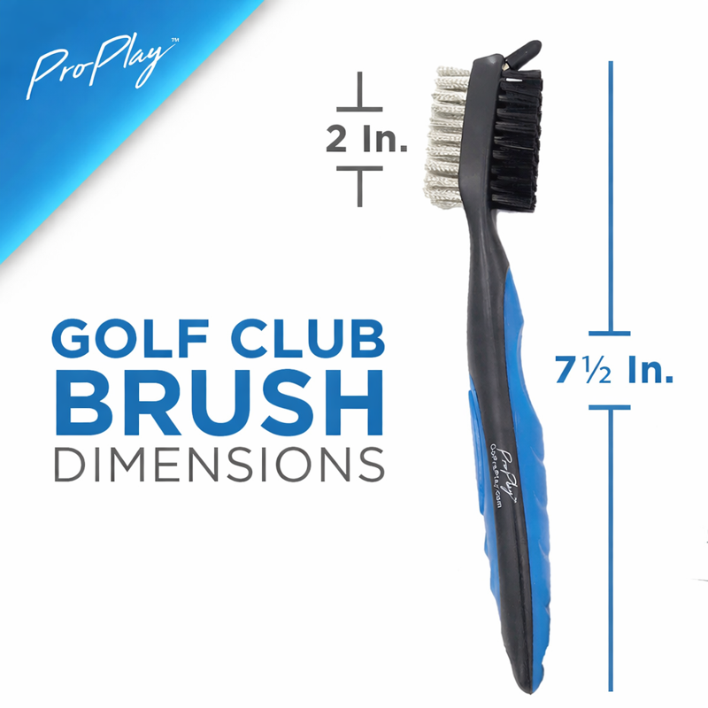 Golf Club Cleaner Brush and Groove Cleaner Tool - Retractable Carabiner, Lightweight