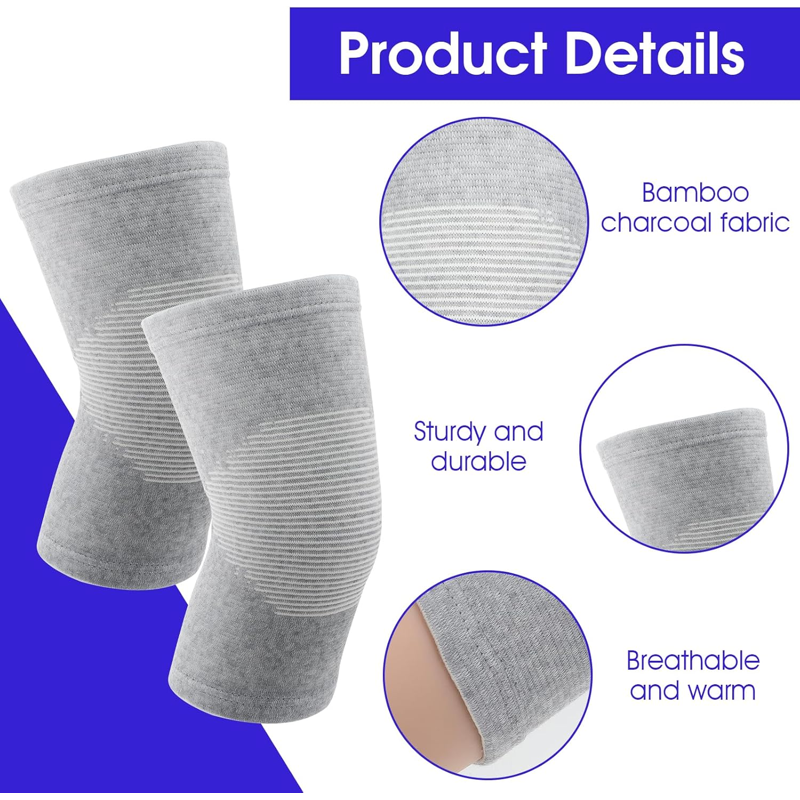 Premium Bamboo Charcoal Knee Sleeve Support for Arthritis & Running