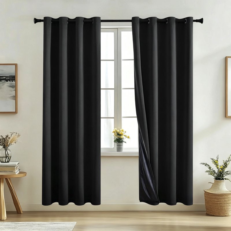 Insulated Blackout Curtains for Living Room & Bedroom Privacy & Noise Reduction