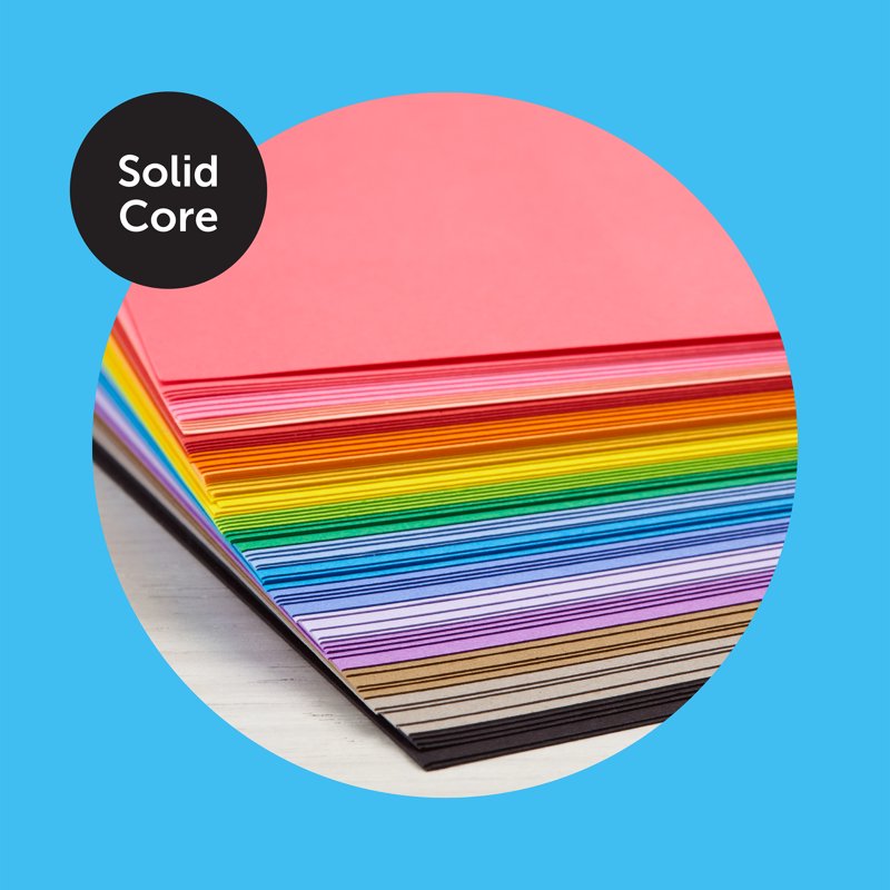 18-Color Assorted Cardstock Starter Pack 12x12 inch 65 lb Craft Sheets