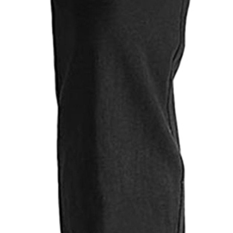 Men's Elastic Waist Cotton Pants for Seniors - Loose Straight Leg Trousers with Pockets