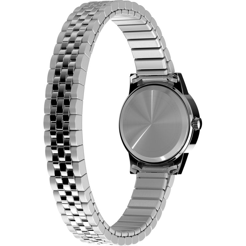 Women's Silver Watch Band Expansion Strap with Perfect Fit and Water Resistance