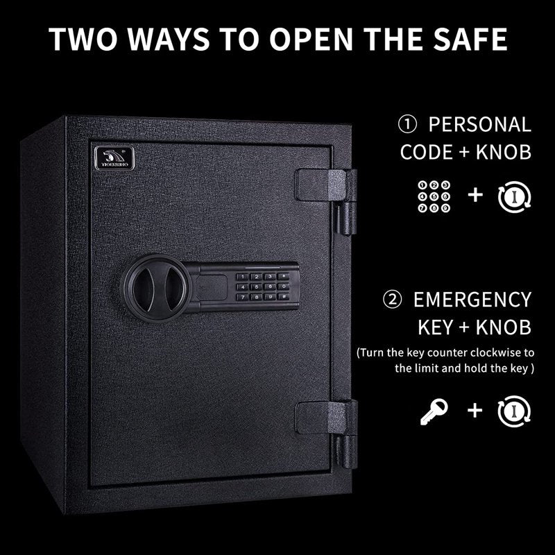 Fireproof Safe Box with Digital Keypad Lock – Steel Security Safe for Home Office Documents & Valuables