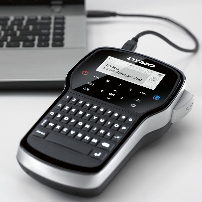 Portable Label Maker with QWERTY Keyboard & PC/Mac Connectivity - Rechargeable