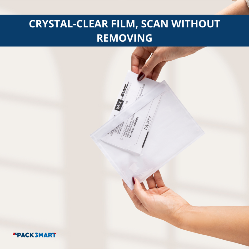 Clear Packing List Shipping Envelopes - Heavy Duty Adhesive, Recyclable, Bulk 100+