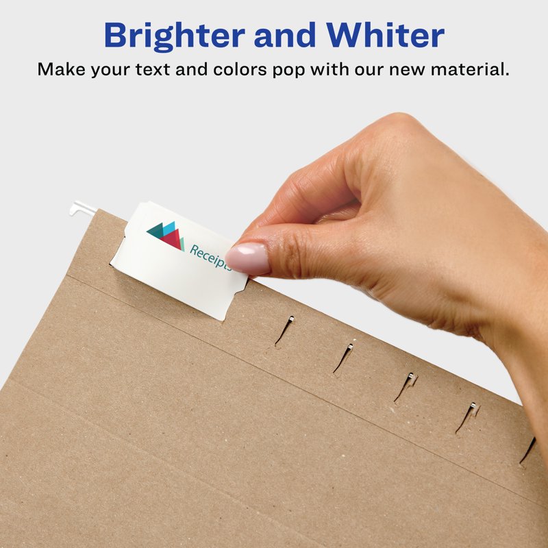 Printable Hanging File Folder Tabs - Durable, Customizable, Pack of 90+