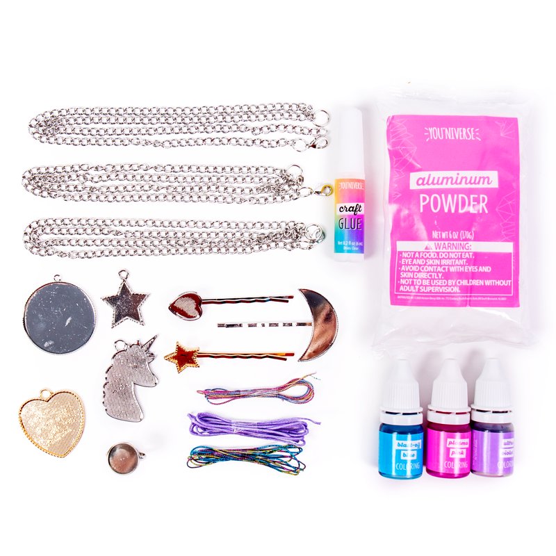 Multi-Color Crystal Growing Jewelry Kit for Kids Ages 8+ - STEM Craft Set