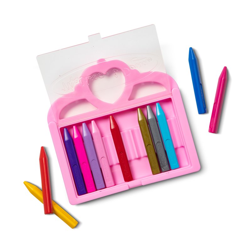 Melissa & Doug Princess Crayon Set - 12 Color Kids Drawing Toys