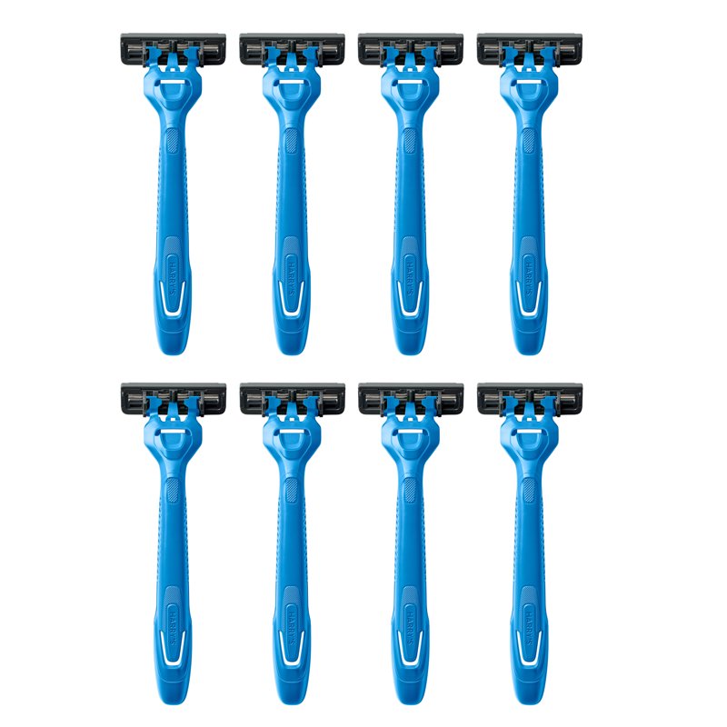 Men's Disposable Razors 3-Blade Pack - Glacier Blue, Recycled Handle