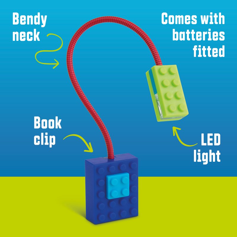 Clip-On Book Light for Reading - Flexible LED Bedside Lamp, Blue