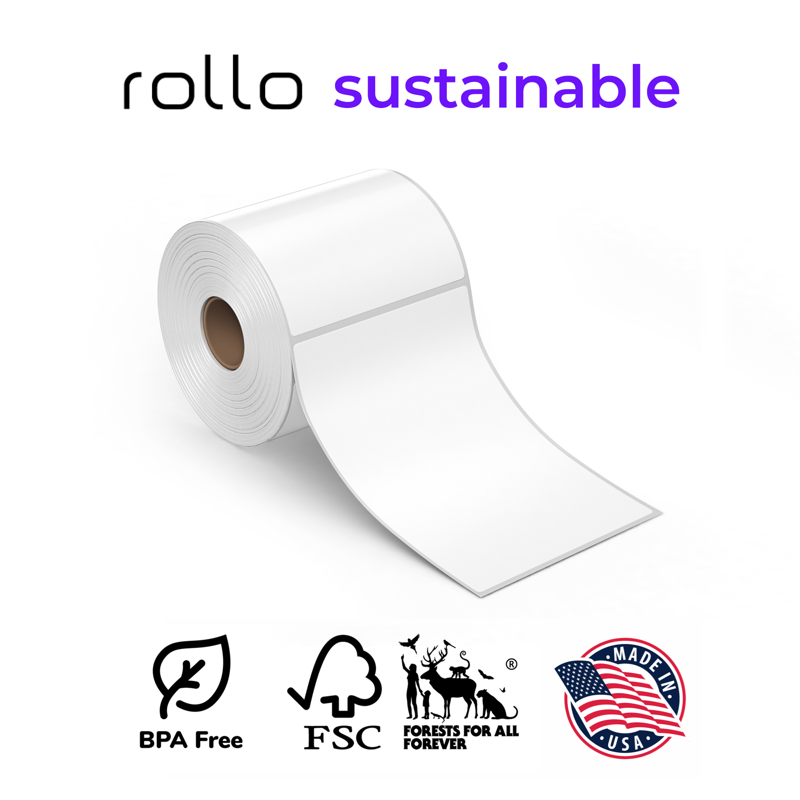 Thermal Shipping Labels 4x6 Roll of 500 - Waterproof & Strong Adhesive