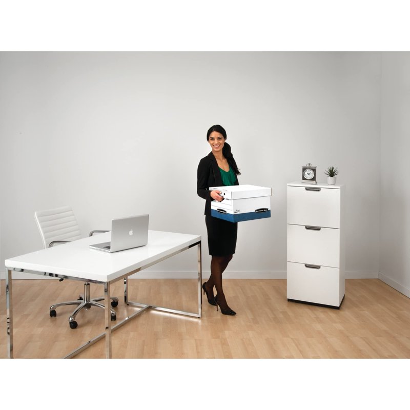 Bankers Box Presto Heavy-Duty Storage Boxes with Locking Lift-Off Lids, Letter/Legal Size
