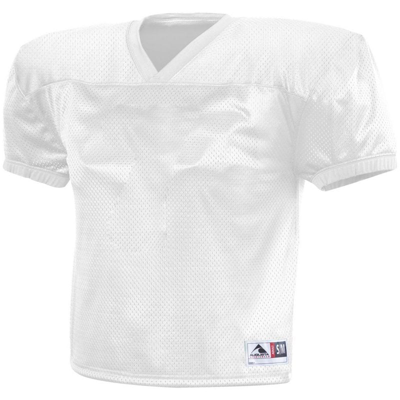 Youth Football Practice Jersey Heavyweight Polyester Mesh V-Neck Athletic Shirt