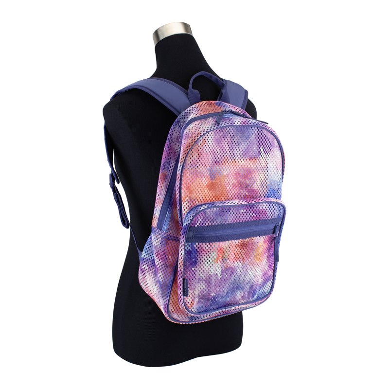 Unisex 16-Inch City Mesh Backpack with Padded Shoulder Straps - Impression Blue