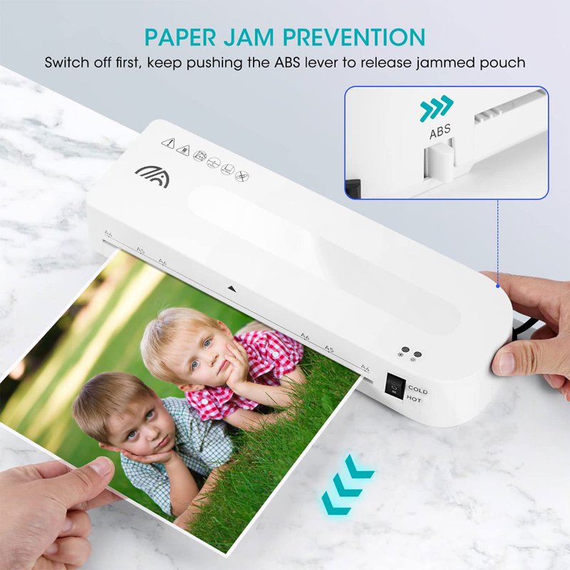 A4 Laminator Machine 3-in-1 Hot Cold Thermal Laminator for Office & Home