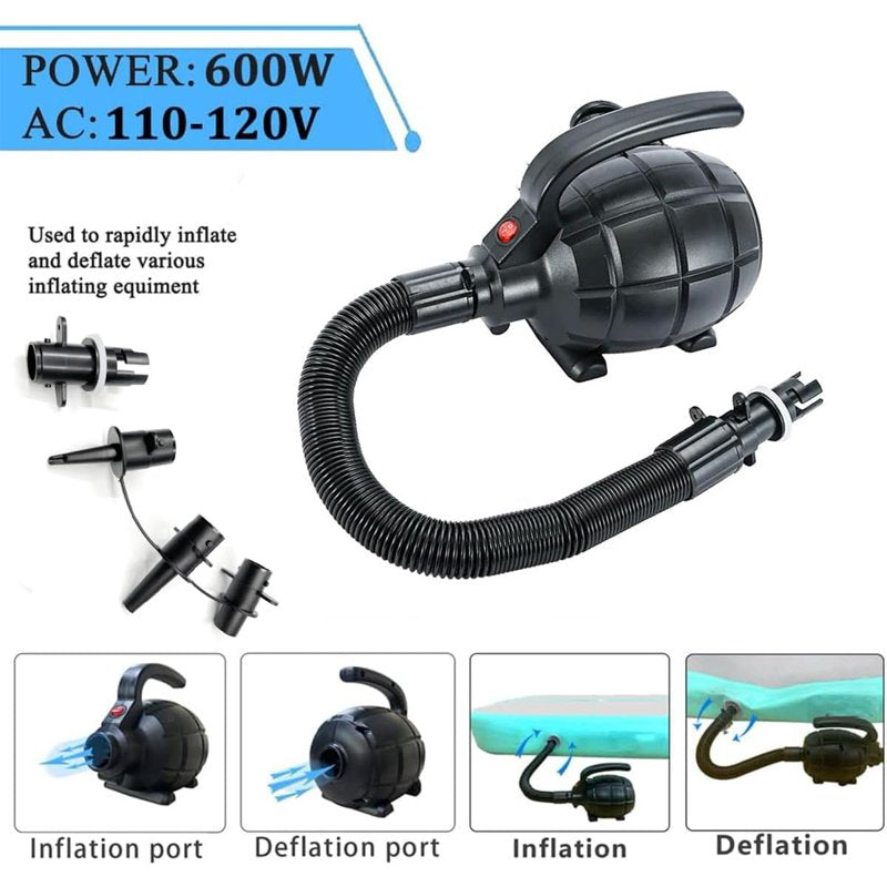 Electric Air Pump for Inflatable Pools Boats Rafts - 110V High-Speed Compressor