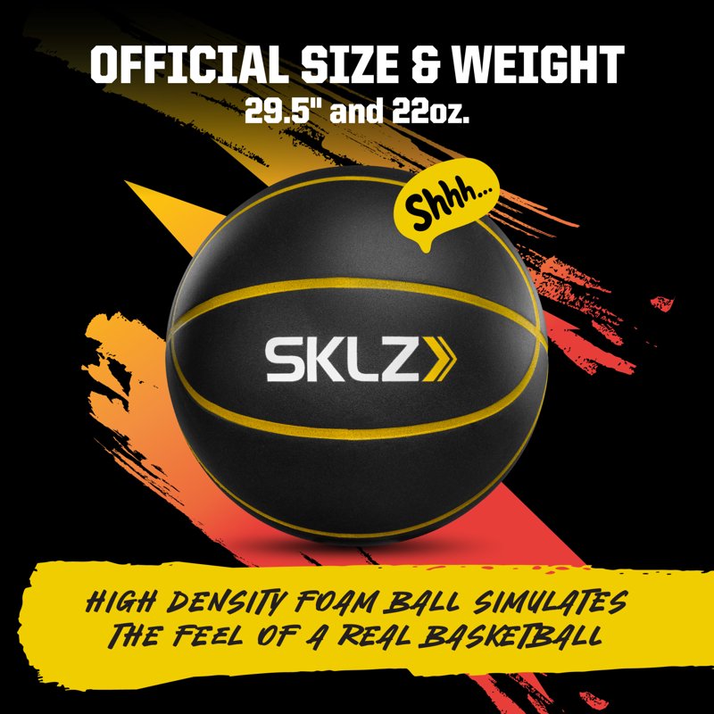 Silent Indoor Basketball - Official Size Foam Dribbling Ball for Training