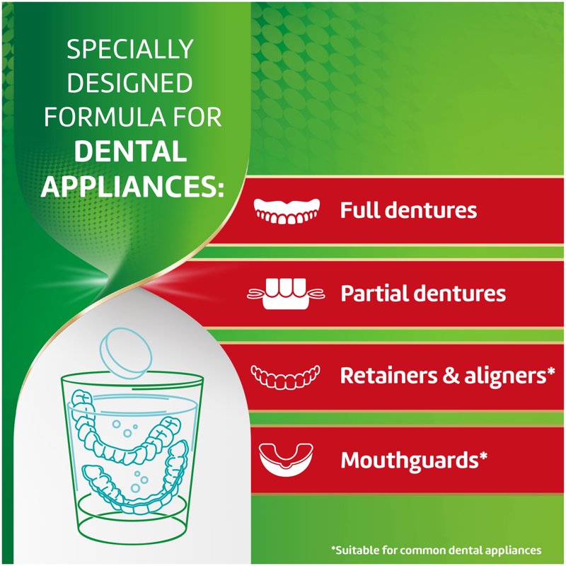 Dental Appliance Cleanser Tablets for Dentures & Retainers - Multipack Available