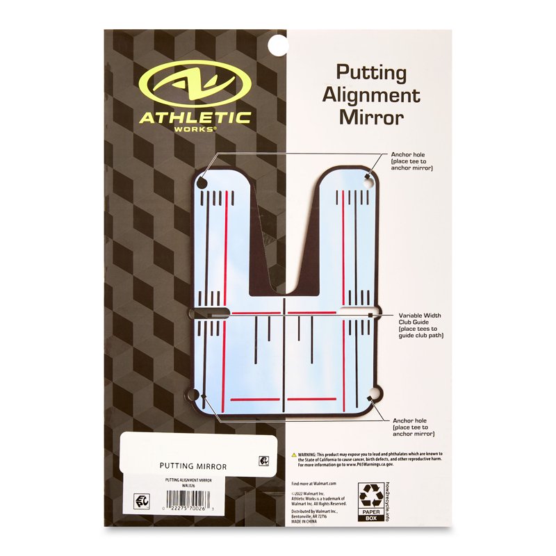 Golf Putting Alignment Mirror - Portable Practice Aid for Consistent Stroke