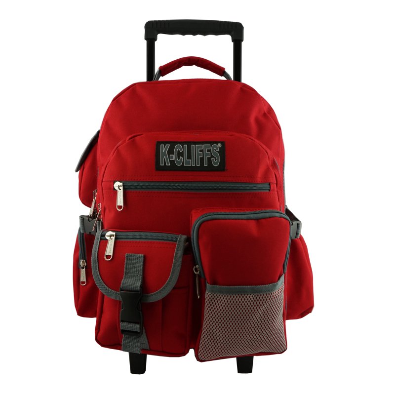 Heavy Duty Rolling School Backpack for Teens & Adults - Large Capacity, Multiple Pockets