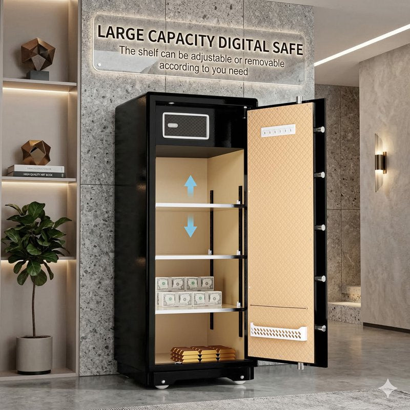 Large Security Safe Box with Digital Lock - 17.6 cu ft Wall Mount Home & Office Safe