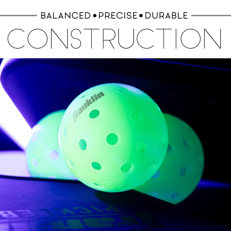 Glow in the Dark Outdoor Pickleballs (3 Pack) – Franklin Sports