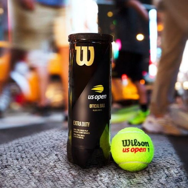 Wilson US Open Extra Duty Tennis Balls Can - 3 Pack, Hard Court Use