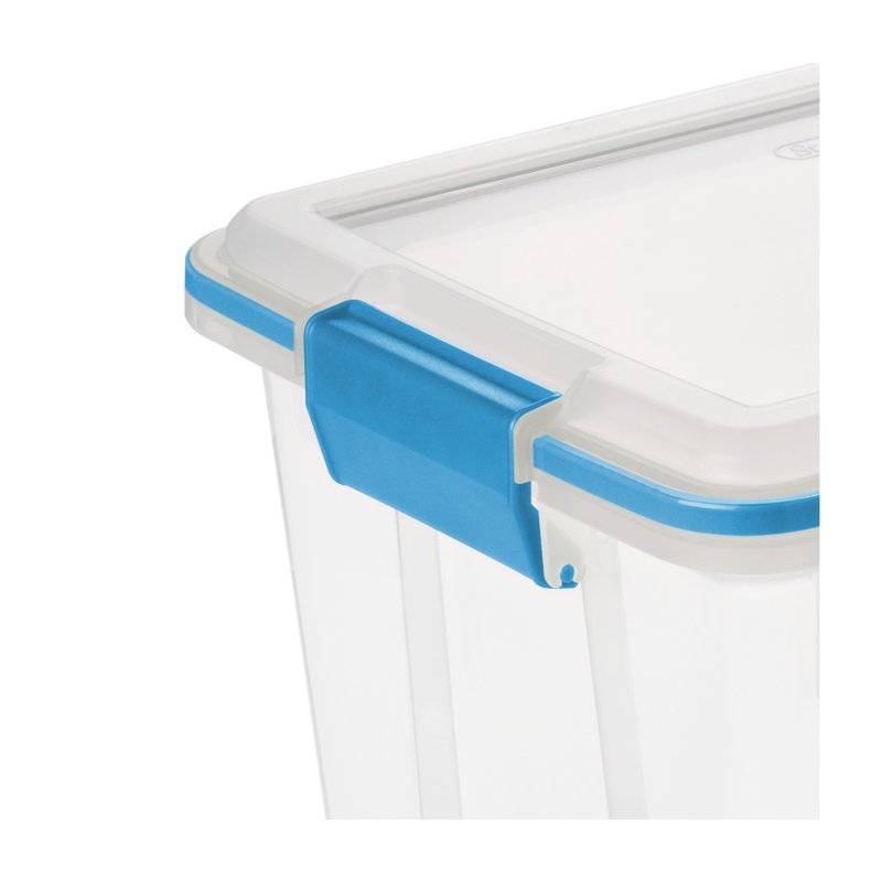 Weather-Resistant Plastic Storage Bin with Gasket & Latch Lid — Multiple Sizes