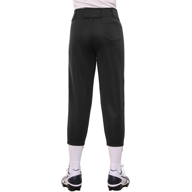 Youth Baseball Pants Kids Softball Trousers Low Rise Tournament Fastpitch Black