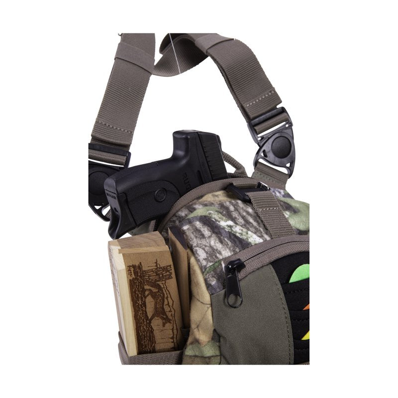 Turkey Hunting Pack with Mossy Oak Obsession Camo - Versatile Waist, Sling, Chest & Thigh Rig