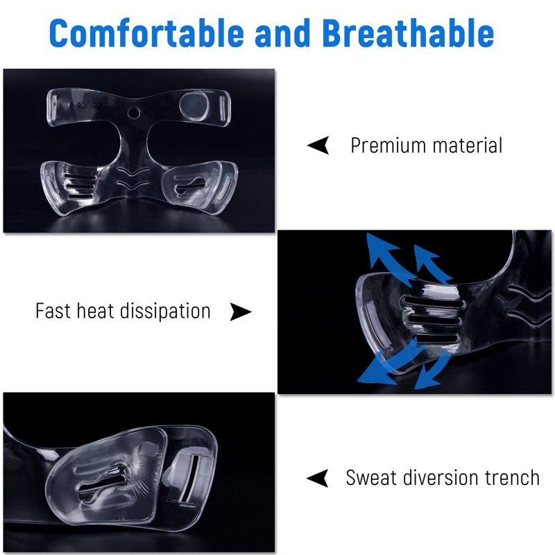 Adjustable Sports Nose Guard for Broken Nose & Impact Protection - Kids & Adults