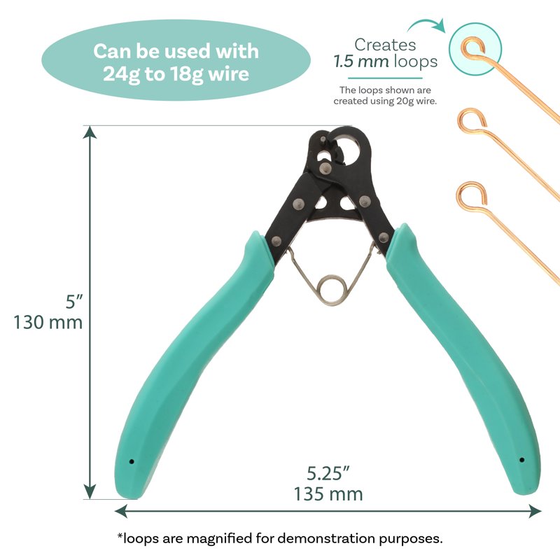 Jewelry Making Looping Pliers - Create & Trim 1.5mm Consistent Loops with Wire Cutter