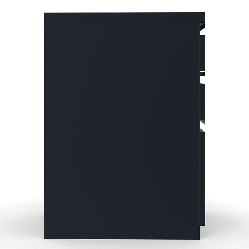 Vertical File Cabinet with Locking Drawers - 3-Drawer Office Storage, Black