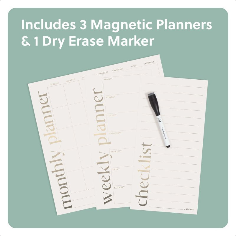 Magnetic Dry Erase Calendar Set for Office & Home Organization