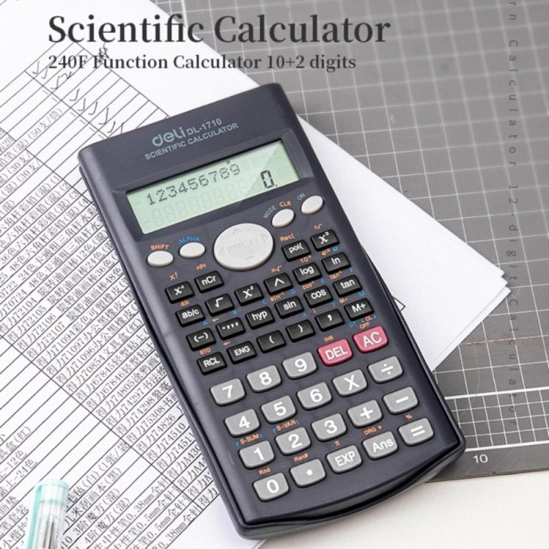 Scientific Graphing Calculator with Large LCD Display - Blue