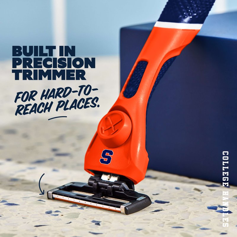 6-Blade Razor Starter Set with Reusable Handle - College Team Colors