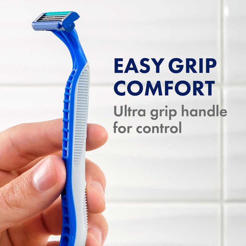 Men's Disposable Shaving Razors - 12 Count, Easy-Rinse Blades, Water-Lubricated