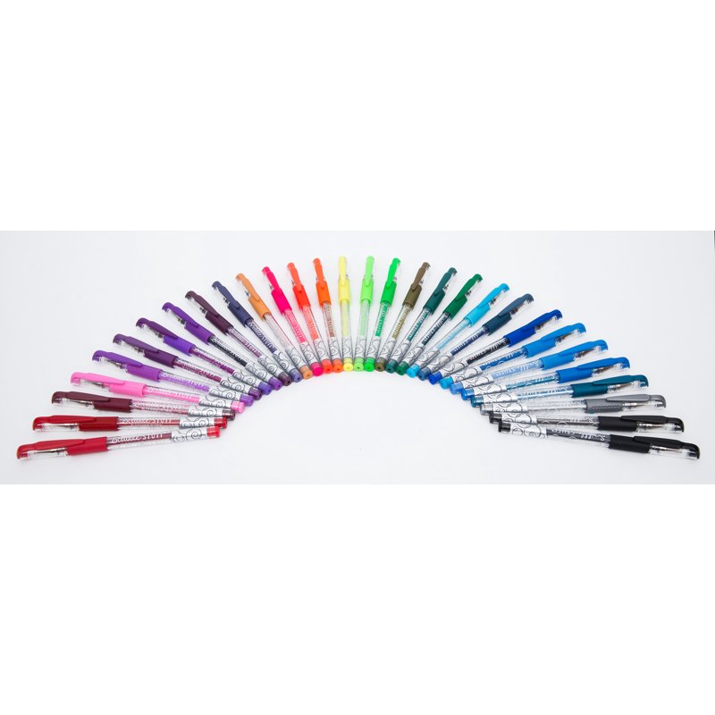 Scented Gel Pens Set - 30 Colors with Floral, Citrus & Sea Breeze Scents