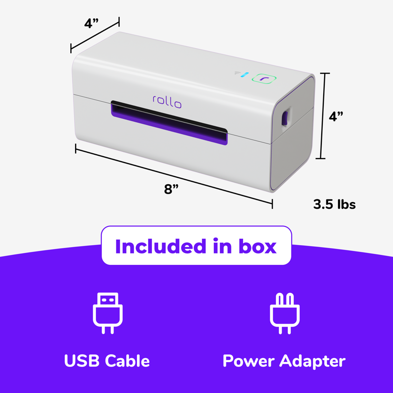 Wireless Thermal Label Printer for Shipping - 4x6 Wi-Fi Printer, AirPrint Compatible