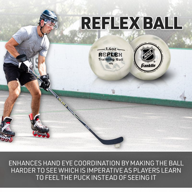 Hockey Stick Handling Training Balls Set - Off-Ice Puck & Reflex Practice Balls