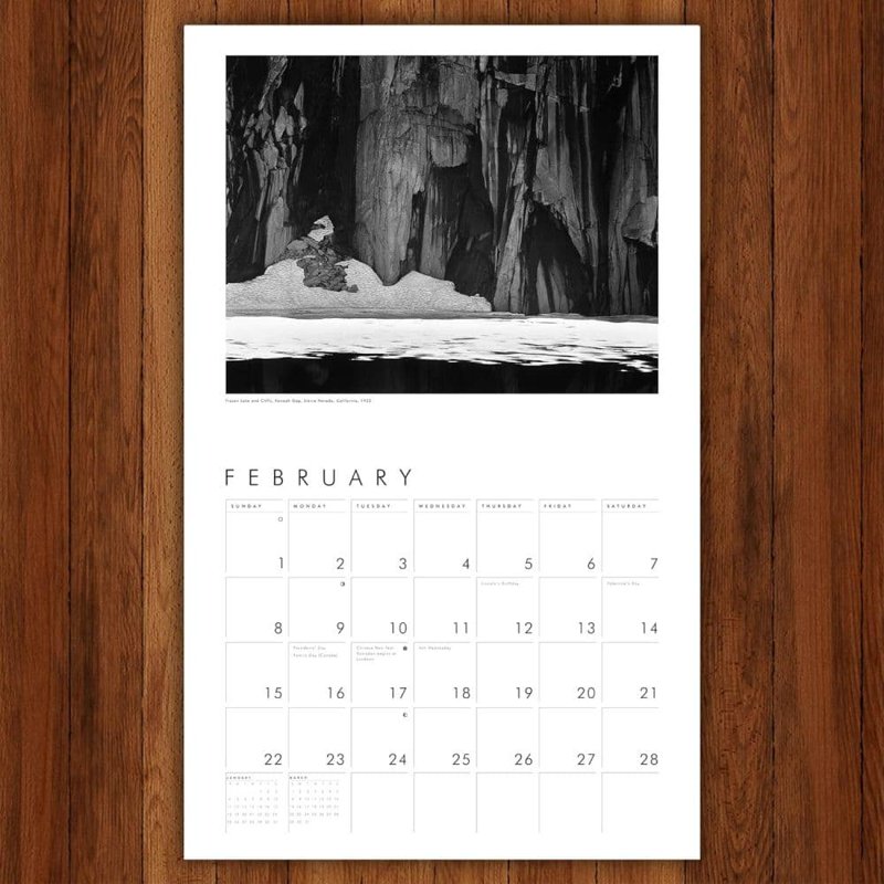 Ansel Adams 2026 Wall Calendar - Black and White Landscape Photography
